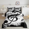 thumbnail image 2 of Erosebridal Musical Notes Comforter Sets Queen Size,Splash Melody Bedding Queen Comforter Set,Music Theme Decor,Ultra Soft,3 Pieces, 2 of 7