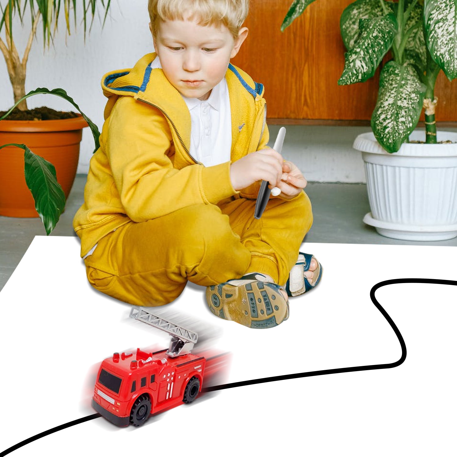 Magic Smart Inductive Tank Truck Car Follow Any Line You Draw Enlighte Toys Gift 