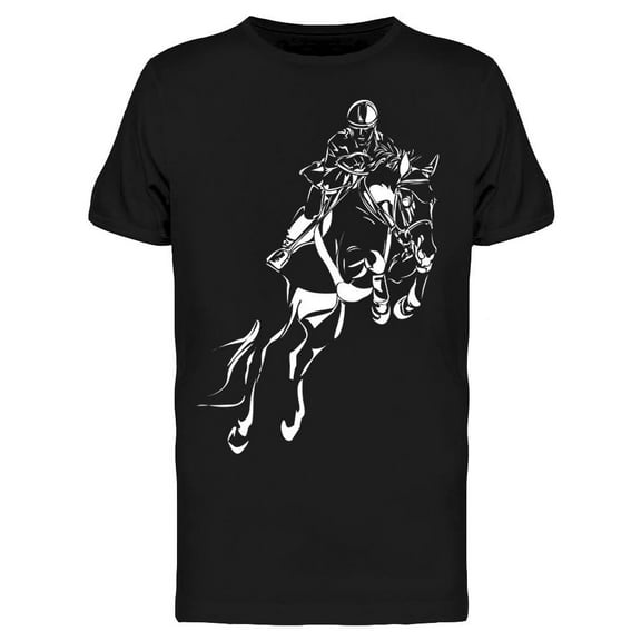 Rider And Horse In Darkness T-Shirt Men -Image by Shutterstock, Male Large