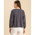 thumbnail image 4 of Moomaya Bohemian Cotton Long Sleeve Top - V Neck, Flowy Women's Boho Blouse, 4 of 9