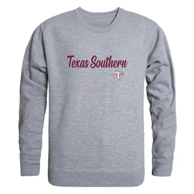 W Republic 556-393-HGY-01 Men Texas Southern Tigers Script Crew Fleece, Heather Grey - Small