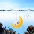 thumbnail image 5 of Jiibva Floating Fish Tank Decoration Moon Animal Aquarium Decoration Cute Betta Fish Toys Fish Tank Landscape Accessories, 5 of 7