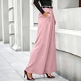 thumbnail image 5 of Mifsaly Wide Leg Dress Pants for Women High Waisted Pleated Professional Work Trousers with Pockets Flowy Business Casual Office formal Occasions Outfits Pink,M, 5 of 6