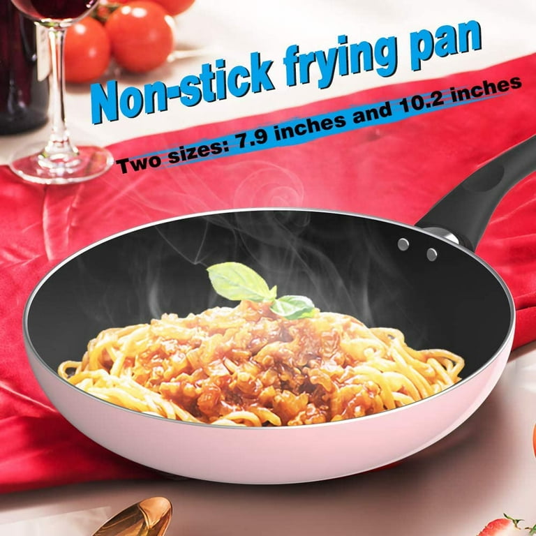 Choice 3-Piece Aluminum Non-Stick Fry Pan Set with Black Silicone