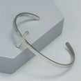 thumbnail image 3 of HOOUN Silver Cross Cuff Bracelet Men Adjustable Stainless Steel Bangle Jewelry Hot-#4, 3 of 4