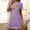 Purple, variant on Womens Summer Thin Butterfly Printed Nightgown Short Sleeve Sleepshirt Loose Fit Casual Crewneck Tunic Pajama Dress