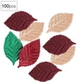 thumbnail image 1 of Artificial Plants Leaves, 100pcs Bright Color Mixing Cloth Sticker, Suitable for Garden, Office, Balcony, Wedding Decoration, 1 of 7