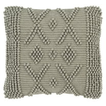 SAFAVIEH Baird Geometric Beaded Accent Pillow, 20" x 20", Light Grey