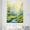 thumbnail image 1 of Country Decor Wall Hanging Tapestry, Pastoral Paint of a Forest in the Spring Time with Fresh Colored Leaves and Trees Art, Bedroom Living Room Dorm Accessories, 60 X 80 Inches, by Ambesonne, 1 of 1