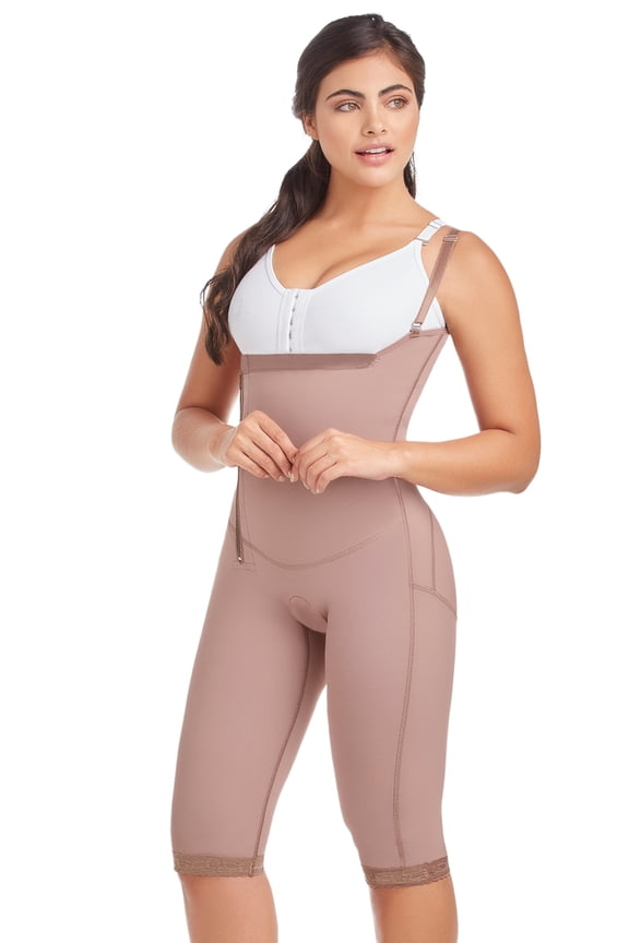 Delie by Fajas D'Prada Open Bust Tummy Control Butt Lifter Body with Zipper 009021