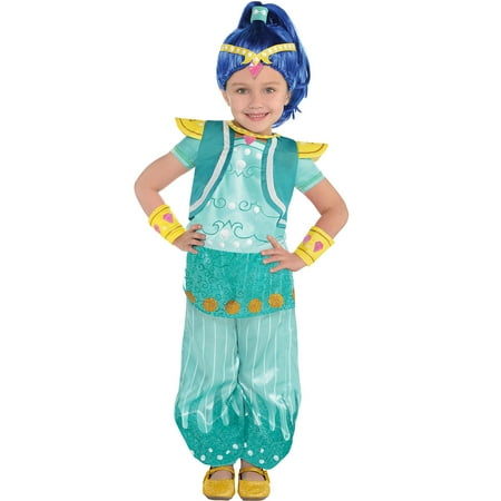 Amscan Shimmer and Shine Halloween Costume for Toddler Girls, Shine, 3-4T, with Included Accessories