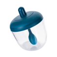 thumbnail image 1 of Round Seasoning Bottle Transparent Storage Container Kitchen Spice Jars with Spoon and Lid Pepper Salt Condiment Pots White, 1 of 4