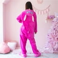 thumbnail image 3 of Unisex Winter One-Piece Cartoon Pink Blue Stitch Pajamas Polyester Warm Tight Sleeve Length To The Floor Cute Sleepwear Cosplay, 3 of 4