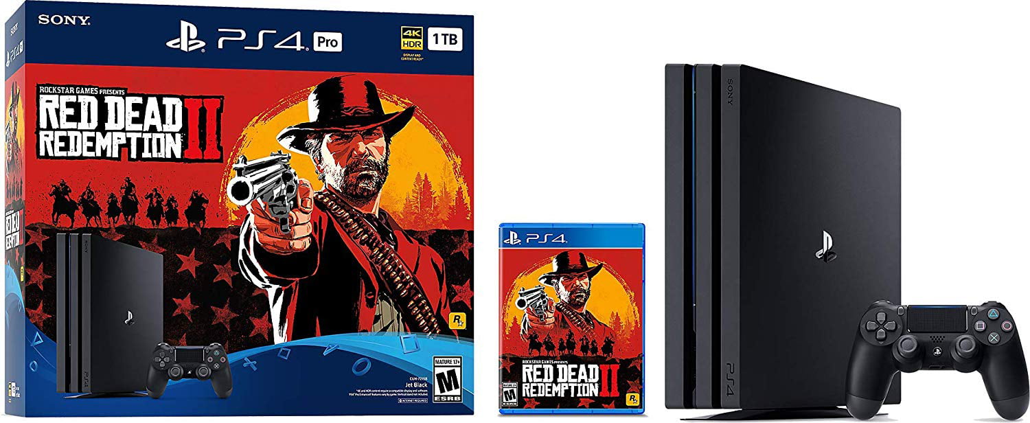 Playstation 4 Pro 2TB SSHD Console with Red Dead Redemption 2 Bundle, 4K  HDR, Playstation Pro Enhanced with Solid State Hybrid Drive