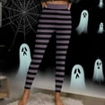 thumbnail image 4 of Neewe Women's Halloween Striped High Waisted Leggings for Women-Soft Athletic Tummy Control Pants for Running Yoga Workout Reg & Plus Size, 4 of 9