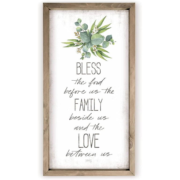 Bless the Food Before Us And Family Beside Us Succulent Rustic Framed Wood Farmhouse Wall Sign 9x18 (Frame Included) - Walmart.com bless-the-food-before-us-and-family-beside-us-succulent-rustic-framed-wood-farmhouse-wall-sign-9x18-frame-included-walmart-com