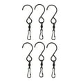thumbnail image 3 of Crochets Pivotants en Acier Inoxydable pour Suspendre des Objets Rotation à 360 Degrés Noir 10 Pcs, 3 of 8