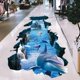 thumbnail image 3 of Decorativa 3D Dolphin Broken Wall PVC Autoadhesivo Etiqueta de la pared DIY Calcomanías de tierra Likrtyny Decoraciones, 3 of 5