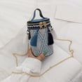 thumbnail image 2 of Bolsa de hombro con borlas Tejido de cuero bandolera pequeño para mujeres étnicas Tmvgtek Para Estrenar, 2 of 9