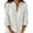 White, variant on ShiShine Womens 3/4 Sleeve Tops Cotton Linen Button Down Shirts V Neck Pleated Casual Loose Blouses Ruffle Sleeve Shirt