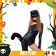 thumbnail image 4 of Colgante de cola de animal 3D para Halloween, con pompones y soporte para mujer, cola peluda de moda, 50 cm, cola de peluche para Halloween, 4 of 5