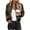 A-Brown, variant on Women's Thin Windbreaker Jacket Fall Winter Zip Up Cropped Bomber Jackets Long Sleeve Waterproof Outwear for Daily Wear A-Brown S