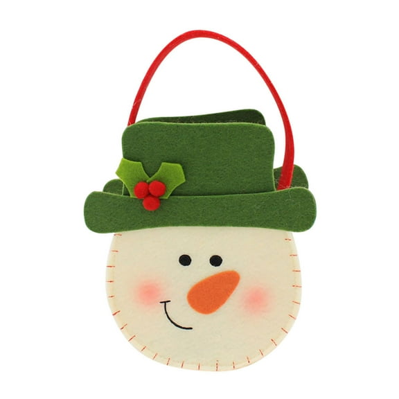 Christmas Gift Bags, Christmas Fairy Bucket Bag Non-Woven Christmas Bags with Handles, Treat Tote for Gifts Wrapping Shopping, Xmas Party Supplies (B)
