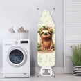 thumbnail image 3 of HELLHERO Ironing Board Covers Floral Sloth 3 Fasteners Soft Ironing Board Dust-Proof Cover for Table Top, 3 of 5