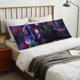 thumbnail image 4 of Naloa Glowing Chameleon Fantasy Art Body Pillow Cover, Pillowcases with Hidden Zipper Breathable Long Pillow Case (Pillows are not included,20x54 inch), 4 of 7