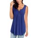 thumbnail image 1 of Blusas de verano sin mangas con cuello en V para mujer, de color sólido, informales, con botones Xemadio WRHS-32-3, 1 of 5