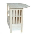 thumbnail image 4 of International Concepts Solid Wood Unfinished Mission Corner TV Stand, 4 of 17