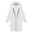 thumbnail image 3 of AOOCHASLIY Women 2023 Tops Clearance Womens Popular Sweater Women's Medium Long Plush Insert Bag Hooded Zipper Windbreaker Coat, 3 of 4