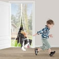thumbnail image 4 of YSTIANN Porte Moustiquaire Magnétique - Rideau en Maille Auto-Scellant Mains Libres, Design à Bande Magique Pleine Cadre, Protection Robuste pour Porte d'Entrée 32x80 Pouces s34x81 AZ78-031, 4 of 7