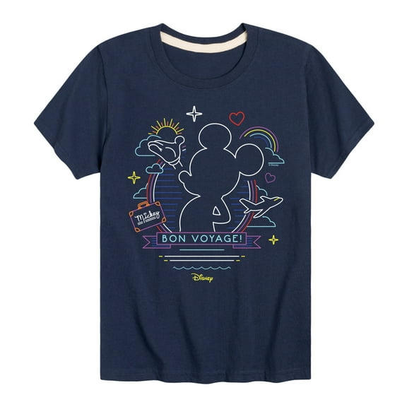 Disney - Mickey Mouse - Cruise Time - Bon Voyage - Youth Short Sleeve Graphic T-Shirt