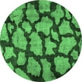 thumbnail image 1 of Ahgly Company Indoor Round Persian Emerald Green Bohemian Area Rugs, 6' Round, 1 of 4
