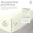 thumbnail image 6 of Threadmill Cotton Full Size Sheet Set| 100% Cotton Sheets for Full Size Bed | Solid Sateen Full Bed Sheets Set with 16” Elasticized Deep Pocket | Soft Breathable 4-Piece Cooling Sheet Set | Ivory, 6 of 6