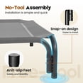 thumbnail image 3 of Cooling Elevated Dog Bed Raised Outdoor Dog Cot for Extra Large Dogs, No-Tool Assembly Washable Mesh, 49"x36" Gray, 3 of 9