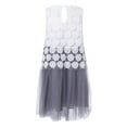 thumbnail image 2 of Little Girls White Grey Lace Mesh Bottom Sweet Summer Dress 4, 2 of 7