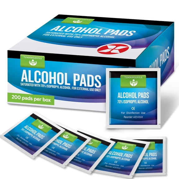 Toallitas preparatorias con alcohol TenderGentle 70% isopropílico, 400 piezas