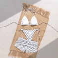 thumbnail image 6 of Women's Polka Dot Two Piece Swimsuit with Beach Cover Up Skirt, Summer Bathing Suit Swimwear, 6 of 7