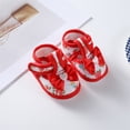 thumbnail image 5 of RUINIXCW Newborn Baby Girl Shoes 0 4 9 12 Months Infant Shoes Baby Walking Shoes Baby Dress Shoes with Bownot Flower Print Non-Slip Soft Sole Crib Shoes, 5 of 8