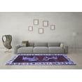 thumbnail image 3 of Ahgly Company Machine Washable Indoor Rectangle Animal Blue Traditional Area Rugs, 6' x 9', 3 of 4
