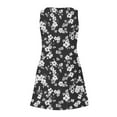 thumbnail image 5 of XUNKUSGA Summer Dresses for Women 2025 Floral Print Tank Dress Ribbed Slim-Fit Mini Flare Sundress V-neck Long Peasant Dress S-XXL, 5 of 7