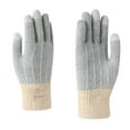 thumbnail image 5 of Dyfzdhu Warmed Finger Gloves New Fall Winter Outdoor Plus Velvet Thick Knitted Touched Screen Goves Grey, 5 of 9