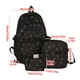 thumbnail image 5 of Conjunto de tres piezas de bolso con lazo para mujer, mochila de gran capacidad, bolso de hombro, bolso de mano, conjunto de monedero versátil para uso diario, decoración con lazo de moda., 5 of 5