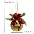 thumbnail image 3 of 2PC 6IN Large Christmas Sleigh Bells Rustic Xmas Hanging Sleigh Bells with Coarse Rope Star Cutouts Ornaments for Vintage Christmas Fireplace Tree Garden Decoration Supplies Bow, 3 of 9