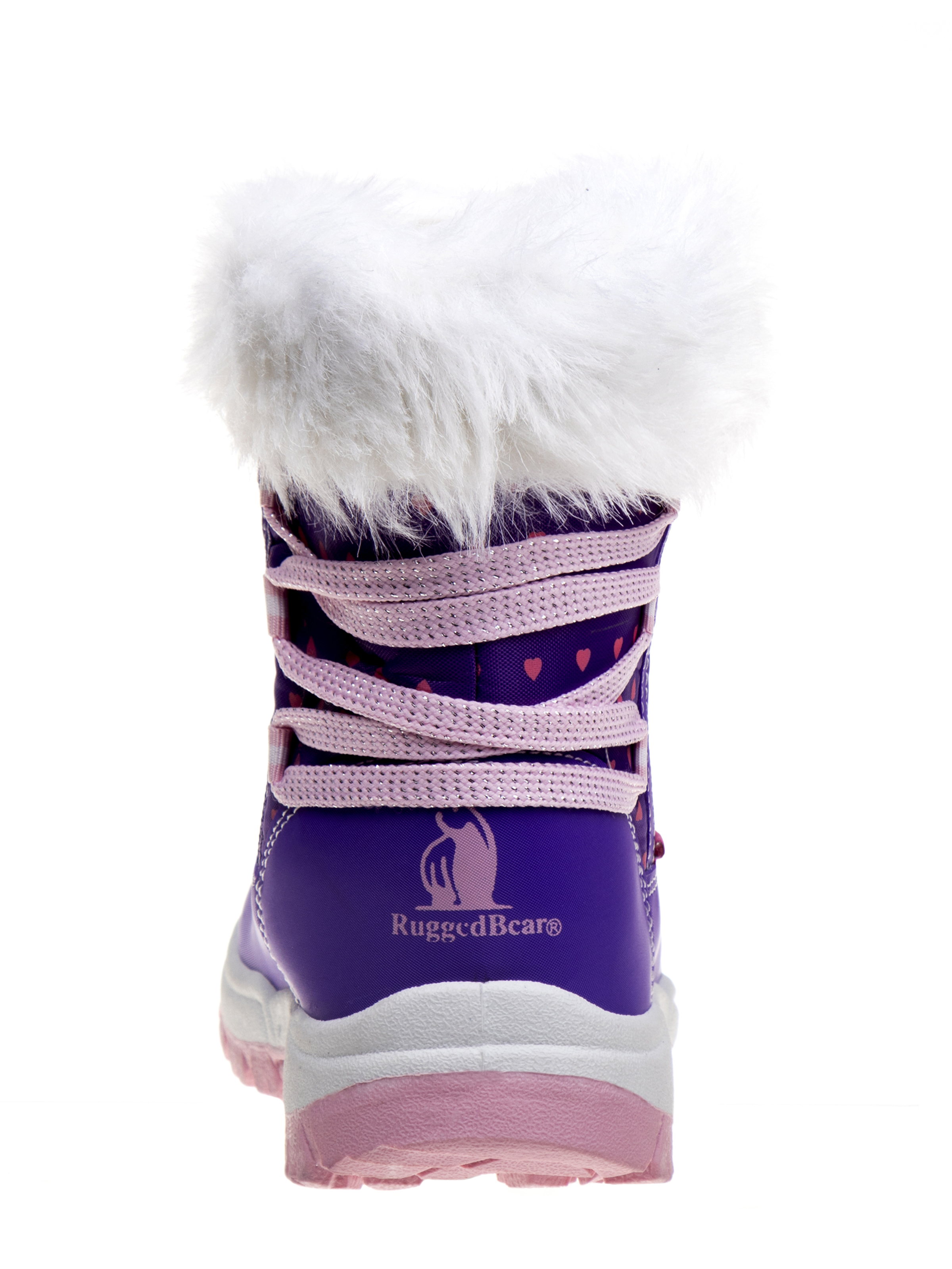 Rugged Bear Girls' Small Hearts Snow Boots