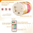 thumbnail image 5 of Yayeee Flameless Candles with Remote Flickering Battery Operated Multi Color Changing, Pink Floral Orange, 5 of 7
