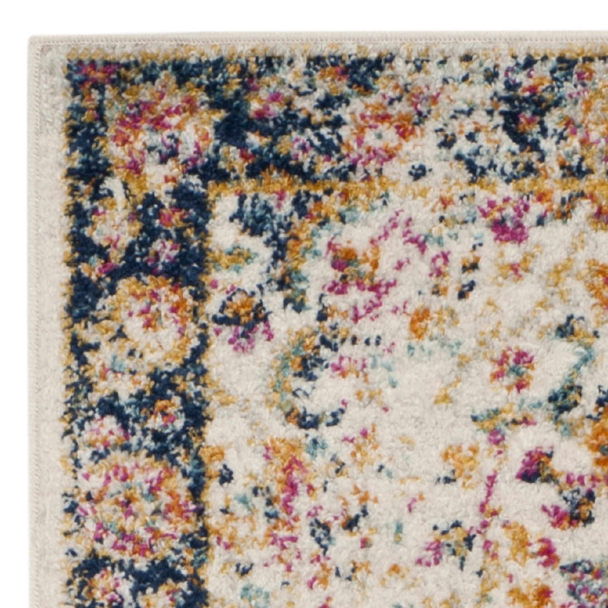 SAFAVIEH Madison Langston Floral Runner Rug, Cream/Navy, 2'3" x 10'