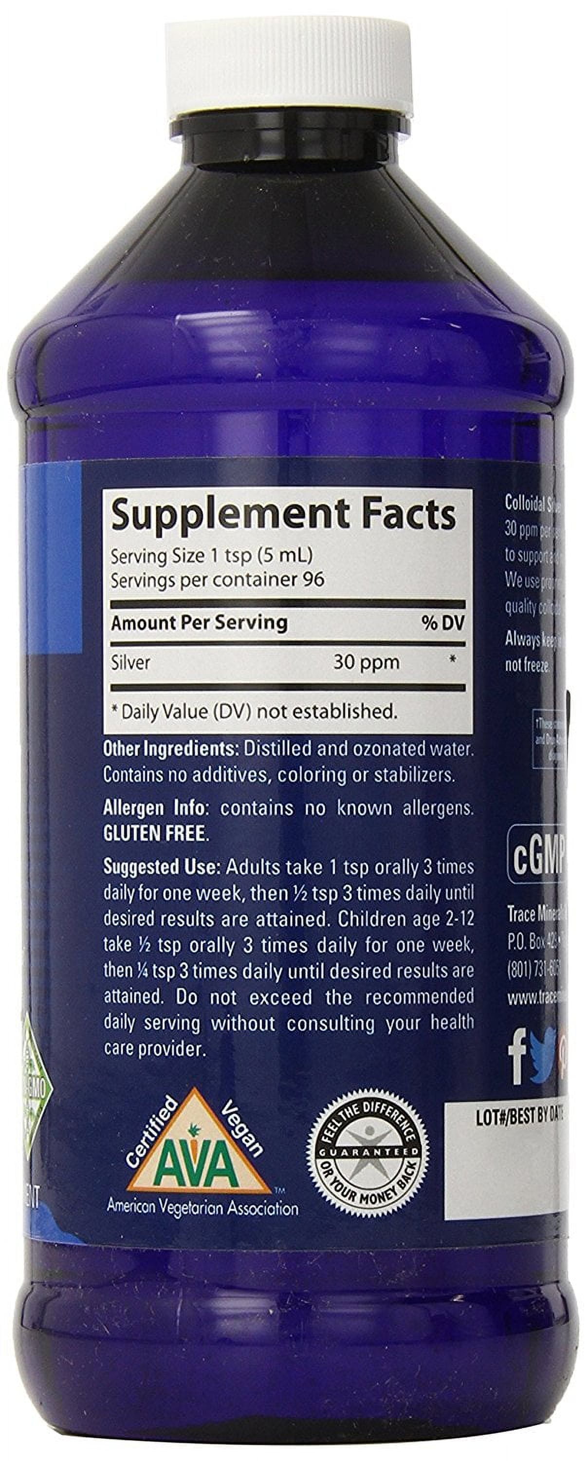 Superior Colloidal Silver 30PPM LARGE 16 oz Bottle, Ionic Colloidal Silver
